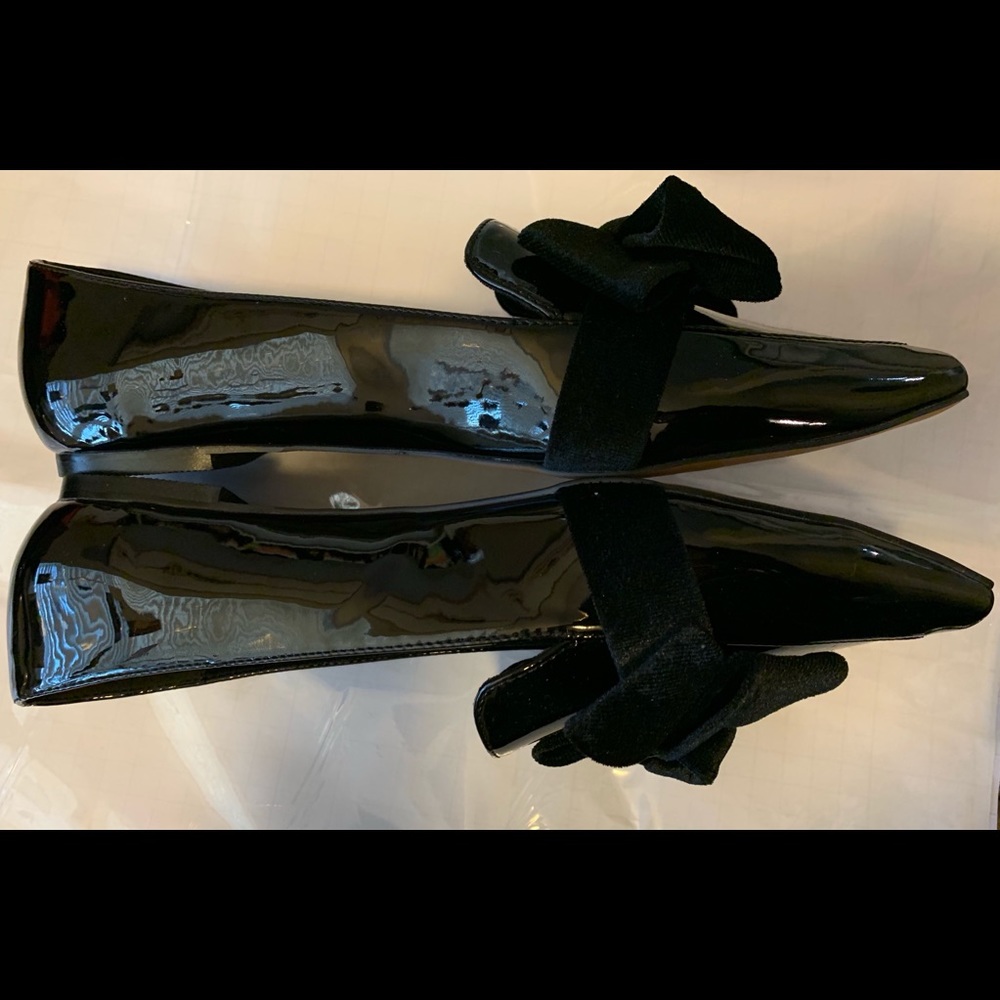 ASOS Brand Flat Patent Shoe with Bow Detail